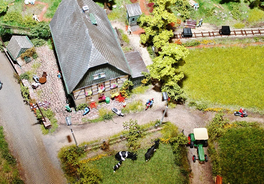 Bauernhaus in wildromantischer Umgebung – Modellbahn-Diorama, Ansicht 17