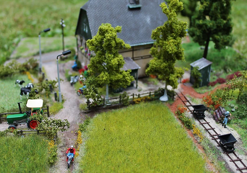 Bauernhaus in wildromantischer Umgebung – Modellbahn-Diorama, Ansicht 20