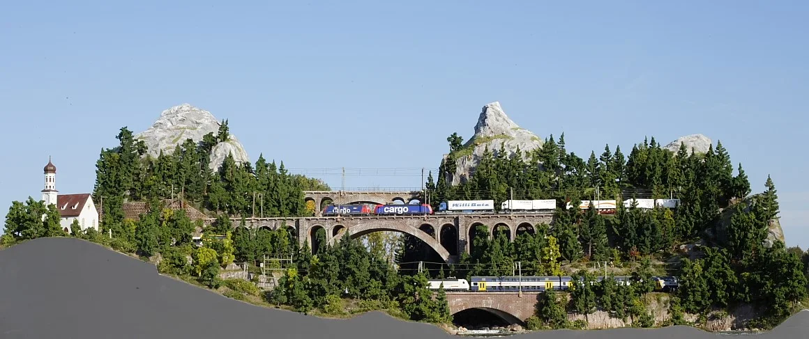 Auftragsdioramen – Modellbahn-Diorama, Ansicht 1